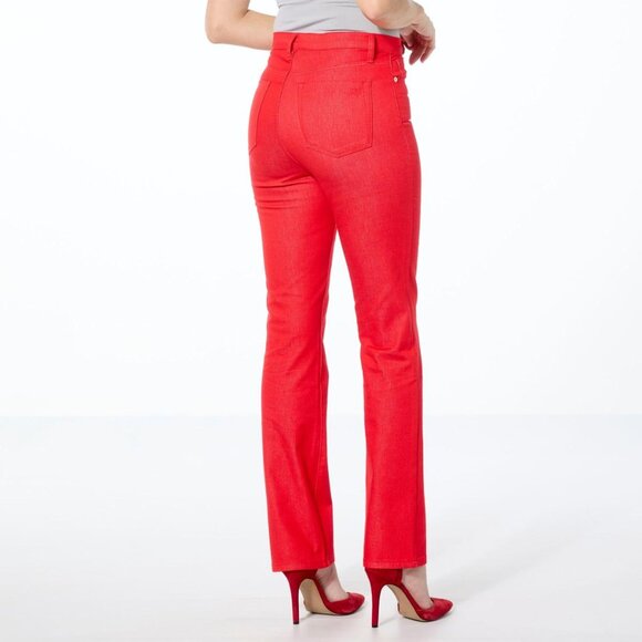 DG2 by Diane Gilman Soft and Sleek Denim Baby Bootcut Jean Size 20PW Lipstick - Picture 8 of 8